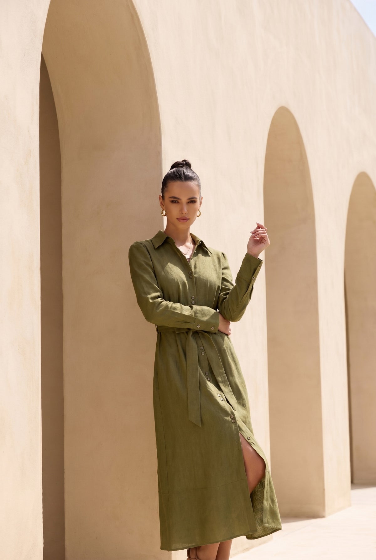 NATALIA LINEN DRESS