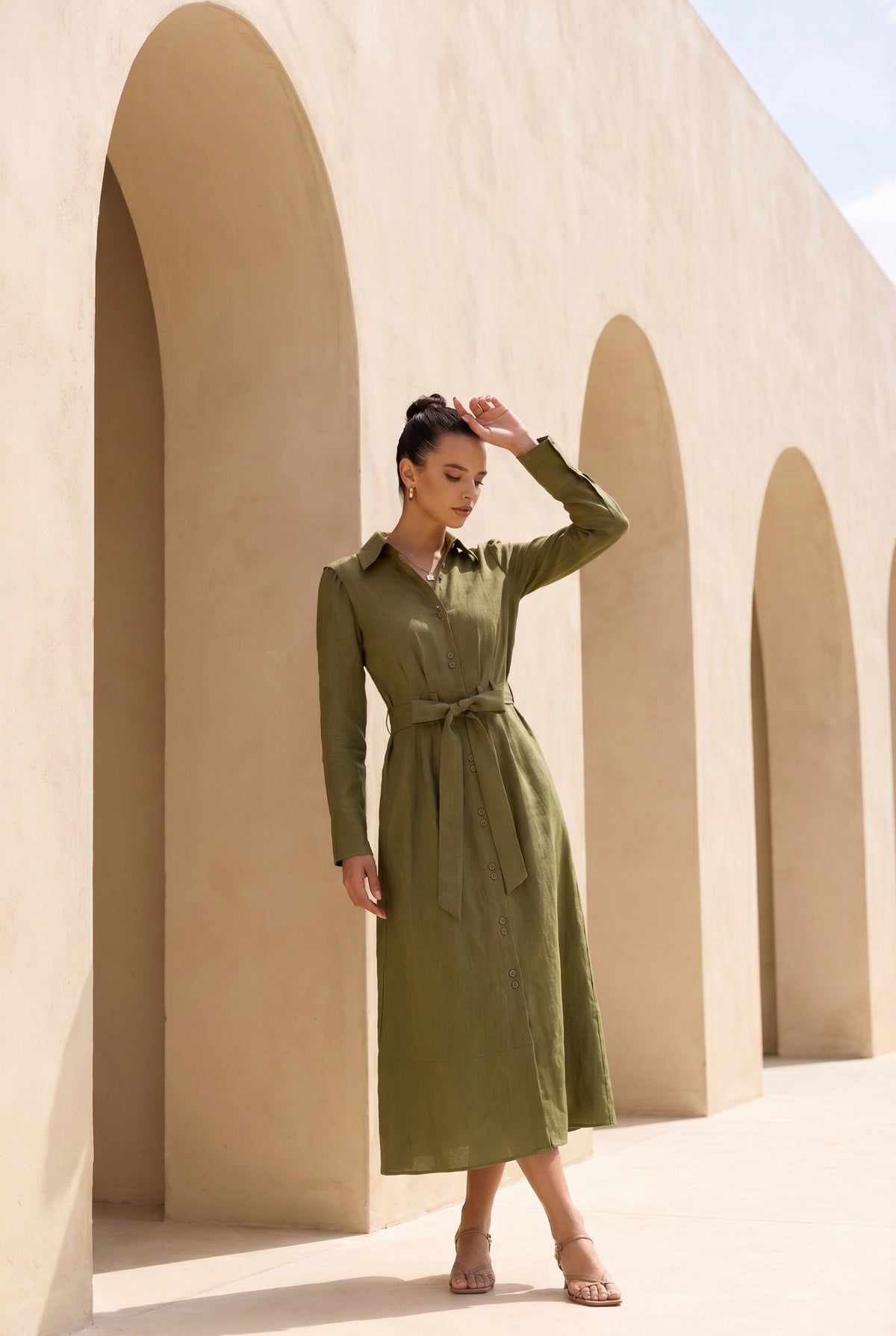 NATALIA LINEN DRESS