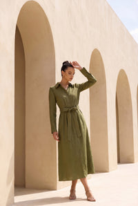 NATALIA LINEN DRESS