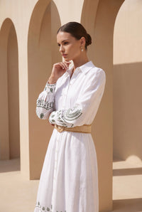 TANEYA EMBROIDERED LONG DRESS