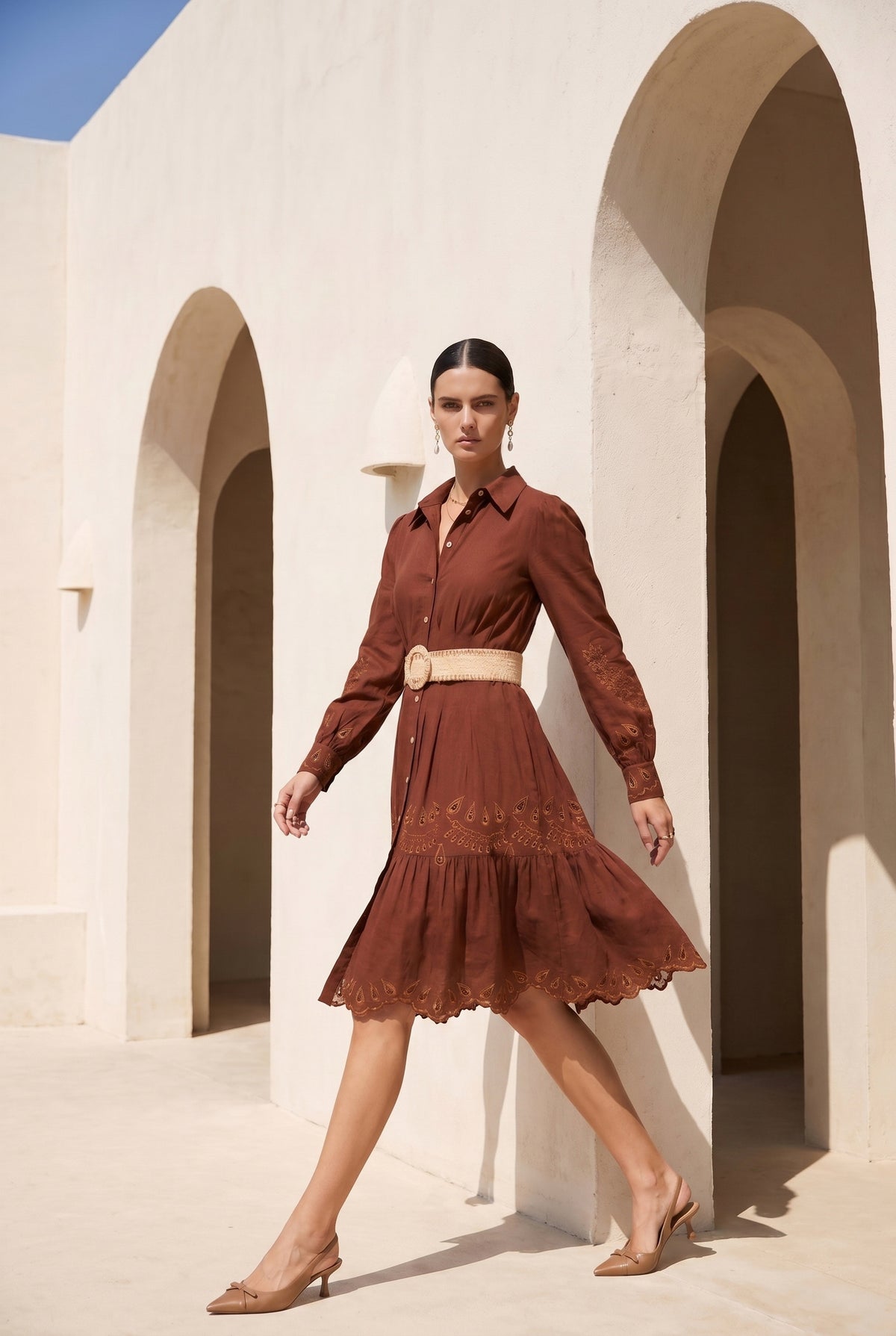 TANEYA EMBROIDERED SHORT DRESS