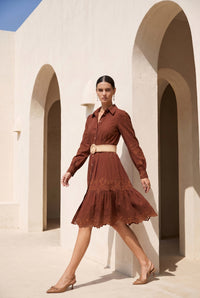 TANEYA EMBROIDERED SHORT DRESS
