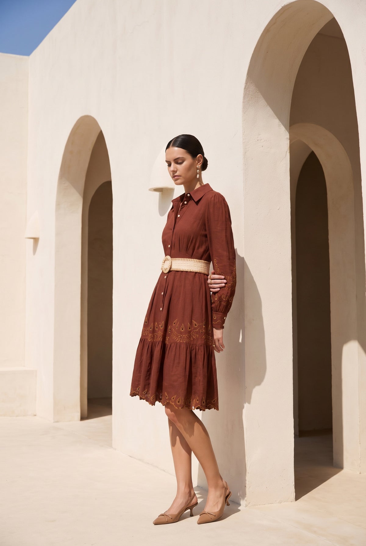 TANEYA EMBROIDERED SHORT DRESS