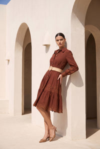 TANEYA EMBROIDERED SHORT DRESS