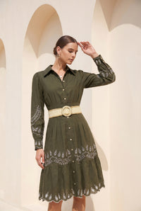 TANEYA EMBROIDERED SHORT DRESS