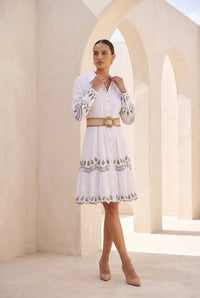 TANEYA EMBROIDERED SHORT DRESS