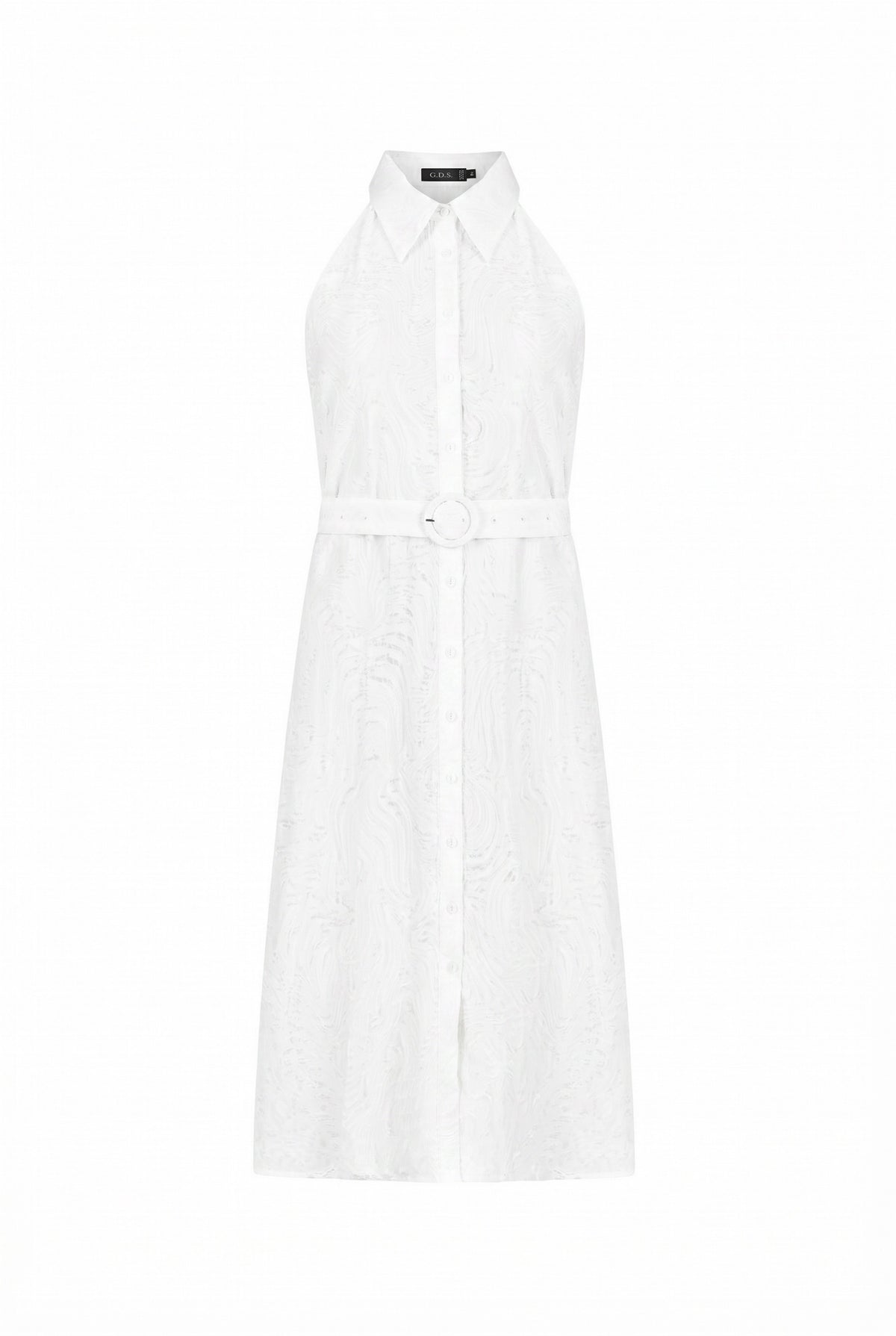 EMILIO BELTED LONG DRESS