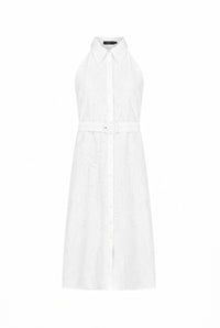EMILIO BELTED LONG DRESS