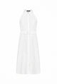 EMILIO BELTED LONG DRESS