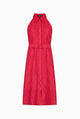 EMILIO BELTED LONG DRESS