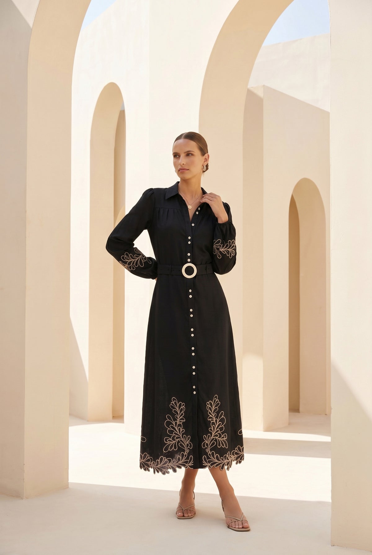 MARIBEL EMBROIDERED DRESS