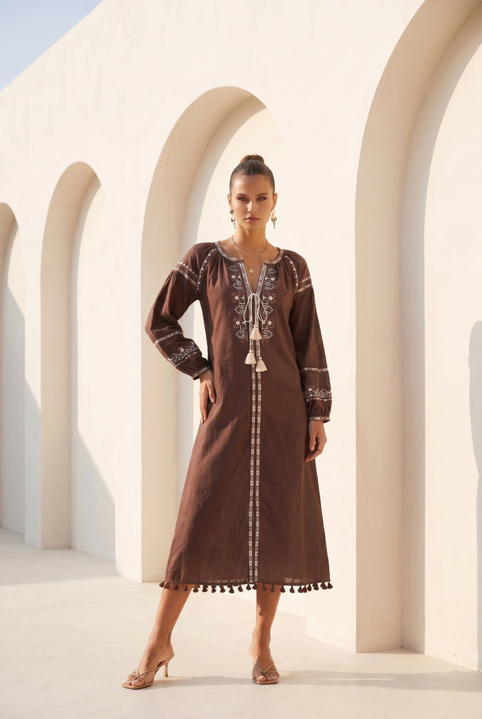 MAPLE EMBROIDERED DRESS