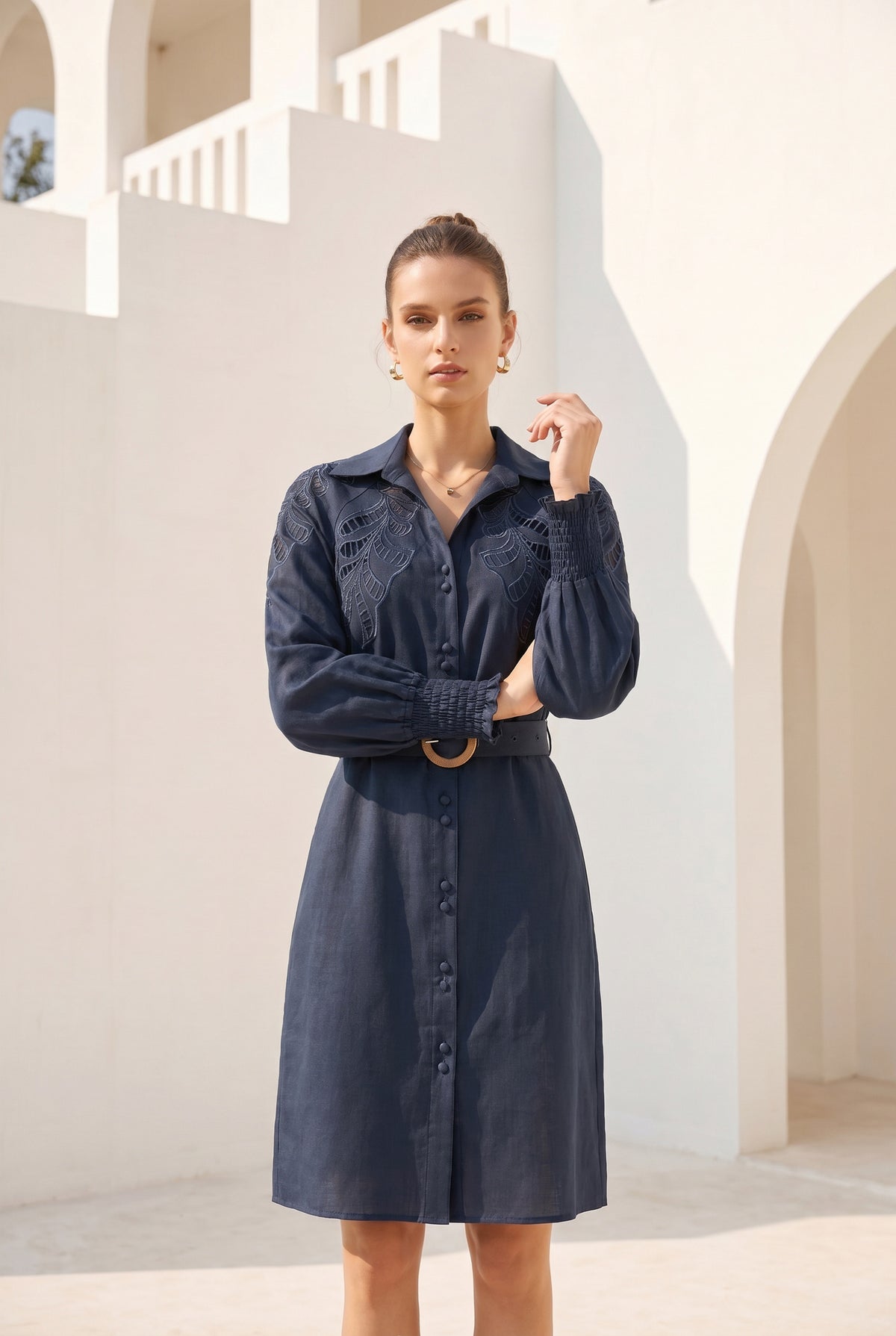 OCEANE EMBROIDERED DRESS
