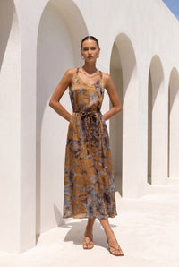 POLKA PRINTED SLIP DRESS