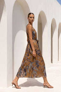 POLKA PRINTED SLIP DRESS