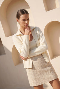 VALERIAN WOOL ZIP CARDIGAN