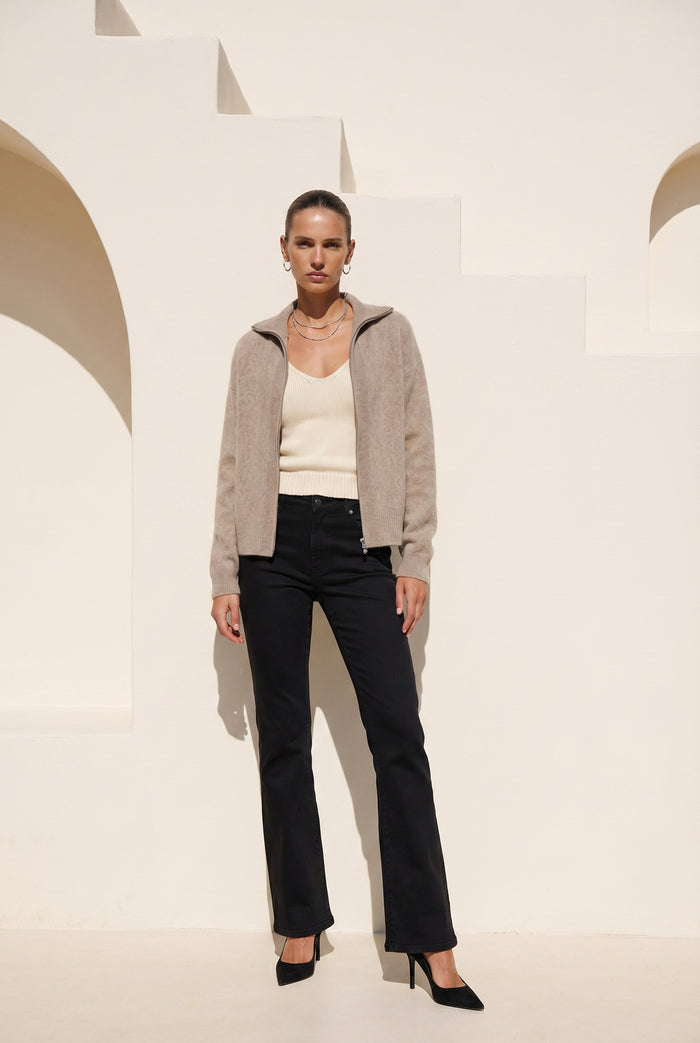 VALERIAN WOOL ZIP CARDIGAN