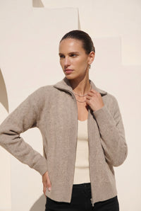 VALERIAN WOOL ZIP CARDIGAN