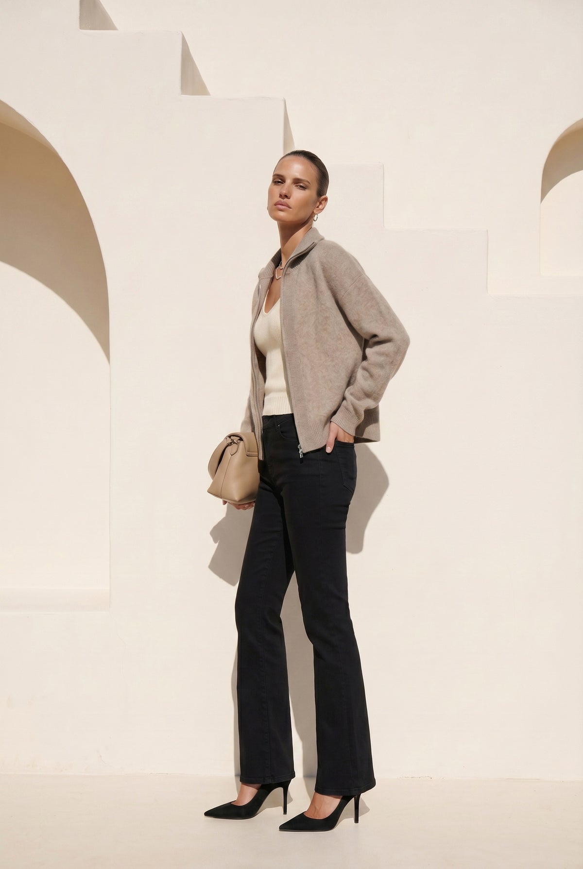 VALERIAN WOOL ZIP CARDIGAN