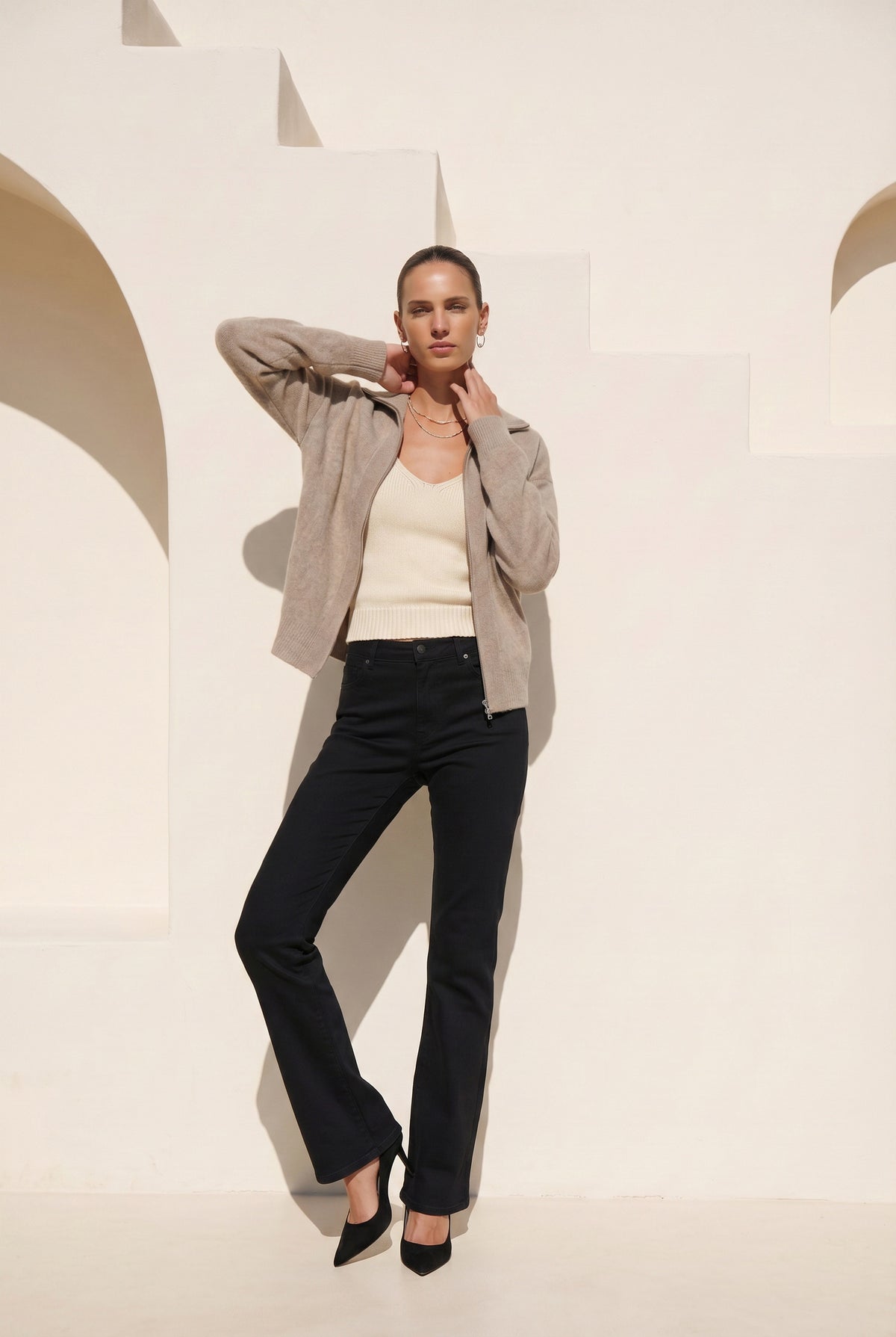 VALERIAN WOOL ZIP CARDIGAN