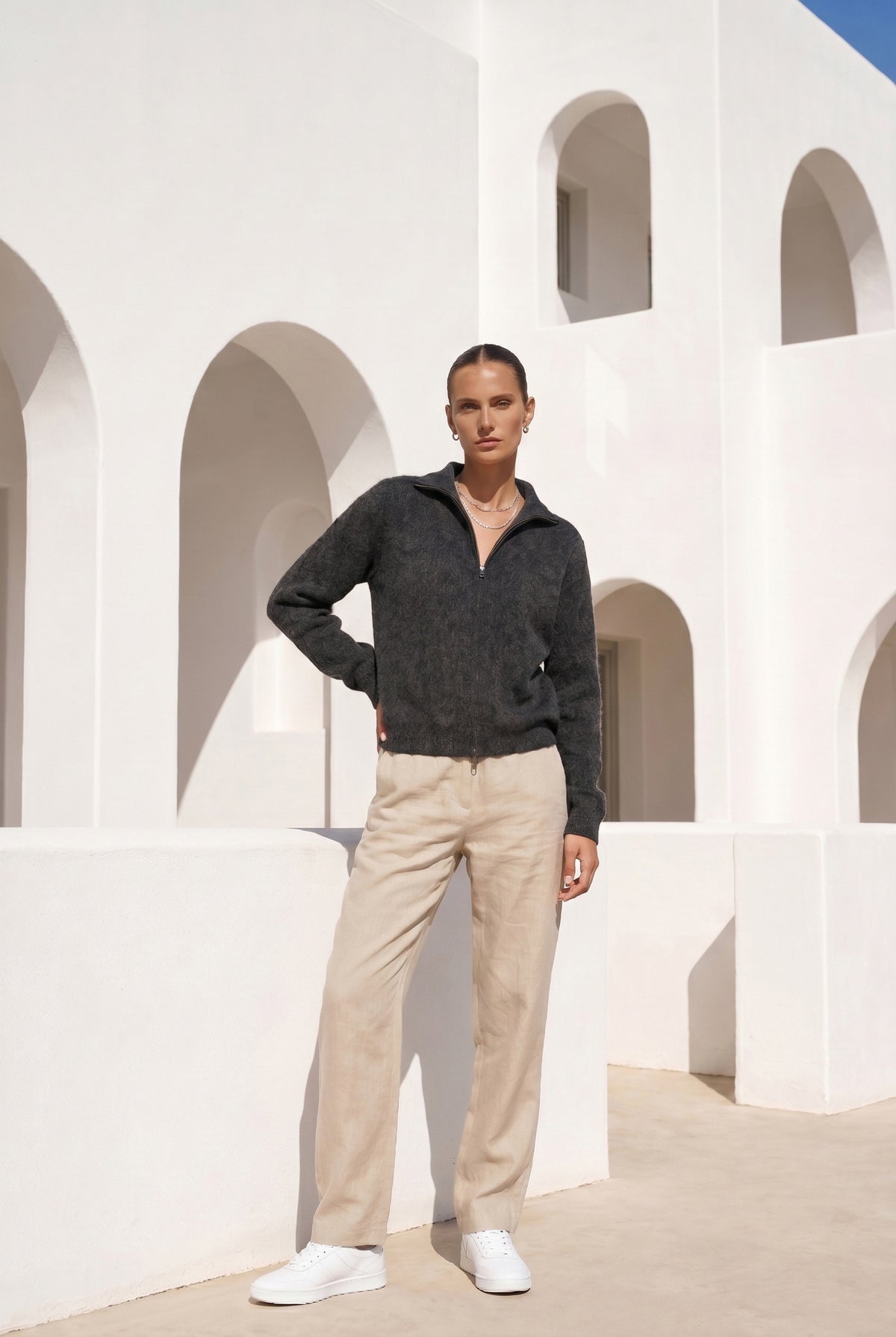 VALERIAN WOOL ZIP CARDIGAN
