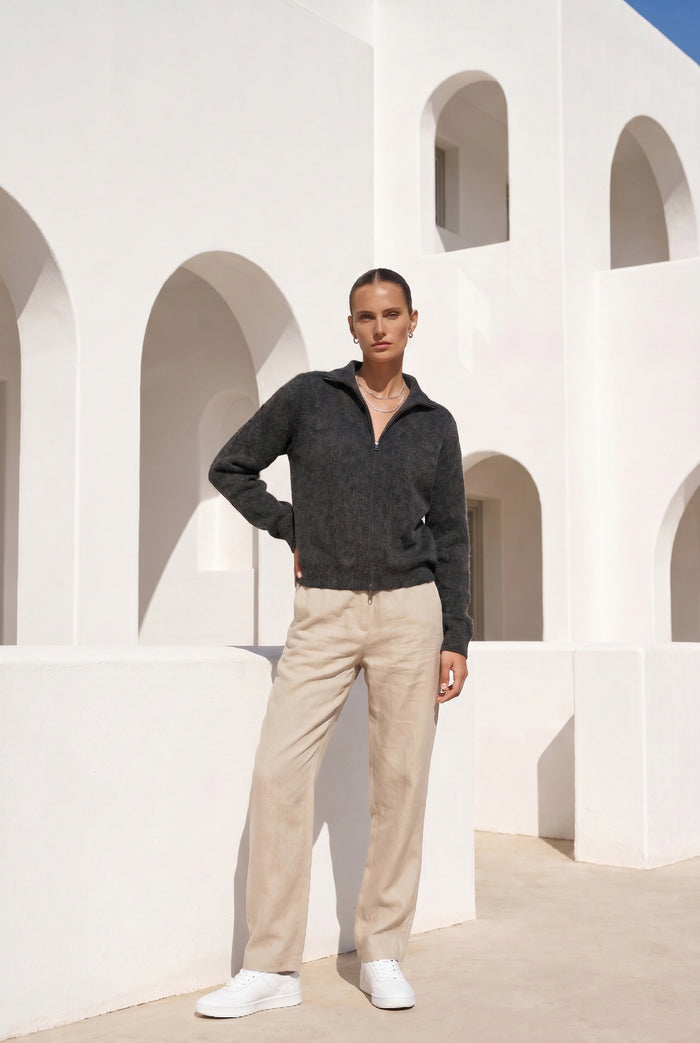 VALERIAN WOOL ZIP CARDIGAN
