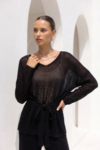 NAOMI TIE SWEATER