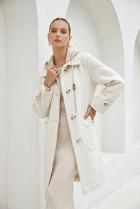 FIONA HOODED DUFFLE COAT