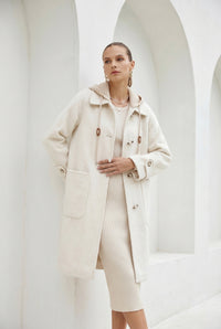 FIONA HOODED DUFFLE COAT