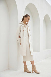 FIONA HOODED DUFFLE COAT