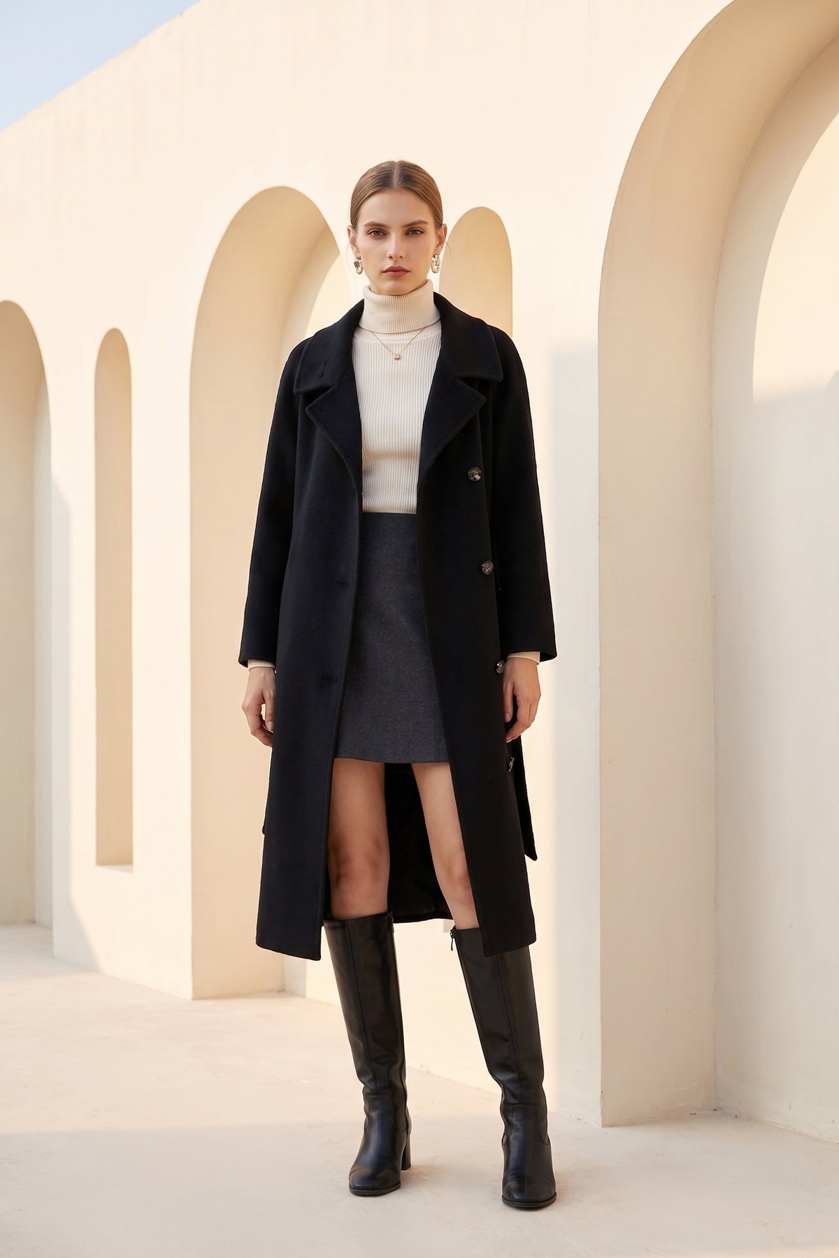 CARMEN BELTED LONG COAT