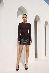 CAMILA LUREX CINCH SIDE WOOL SWEATER