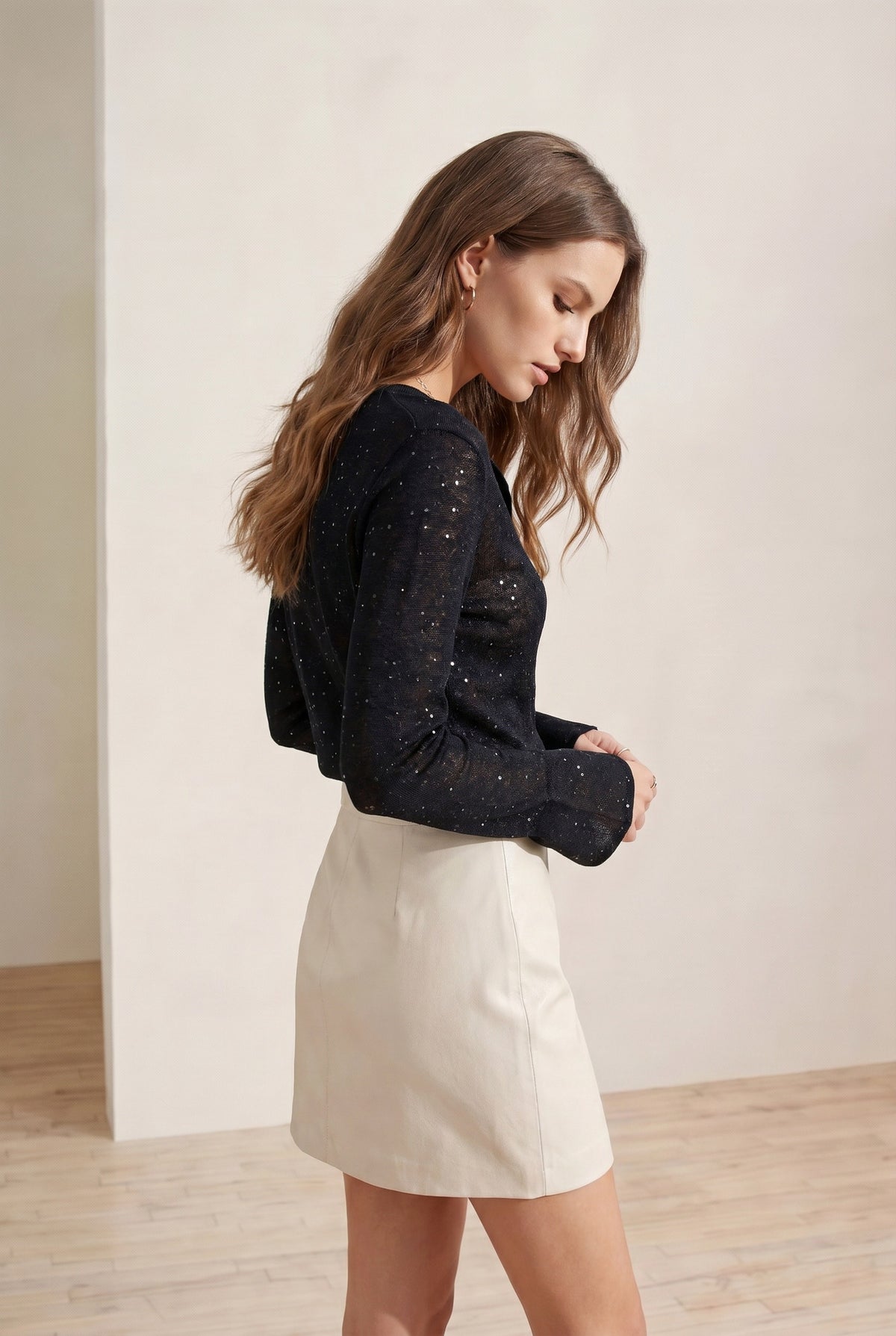 SLOANE LUREX WOOL SWEATER