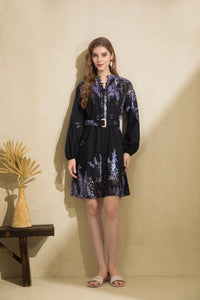 AERIN LONG SLEEVES SHORT DRESS