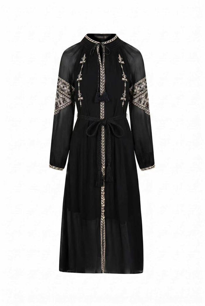 ISABELLA EMBROIDERED LONG DRESS