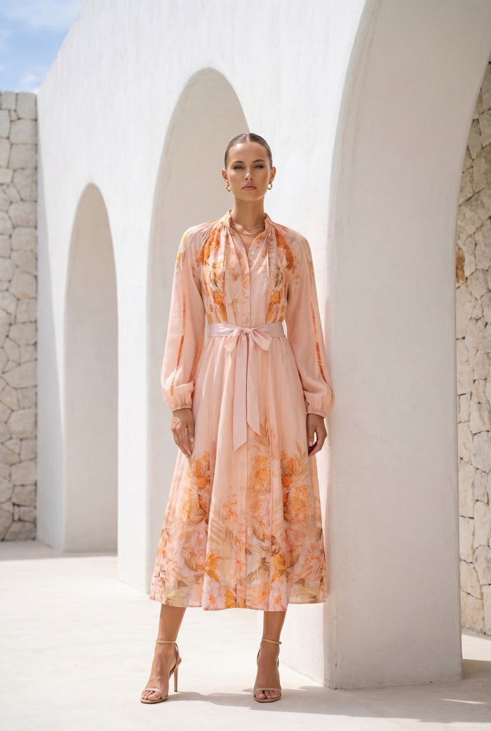 INES TENCEL LONG DRESS