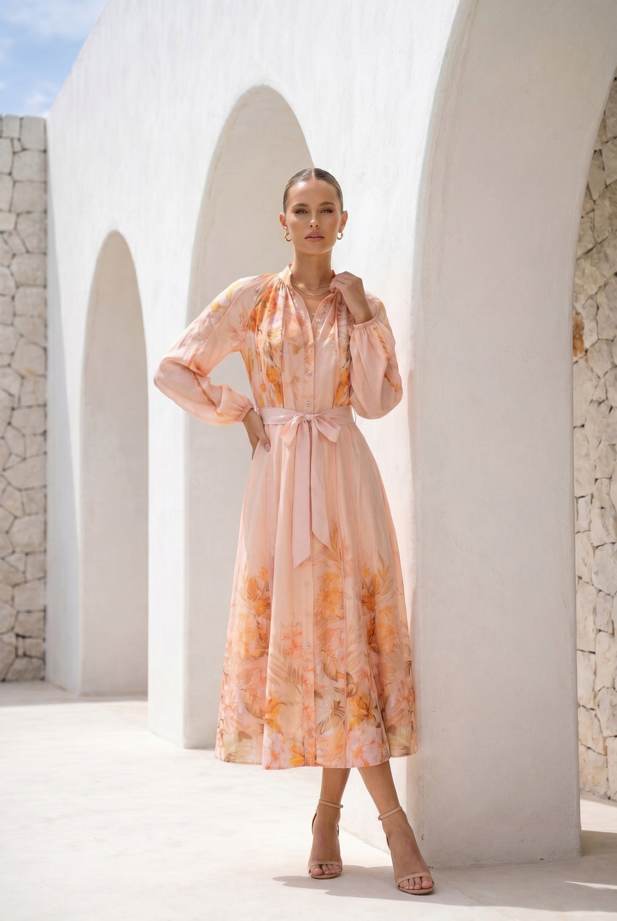 INES TENCEL LONG DRESS