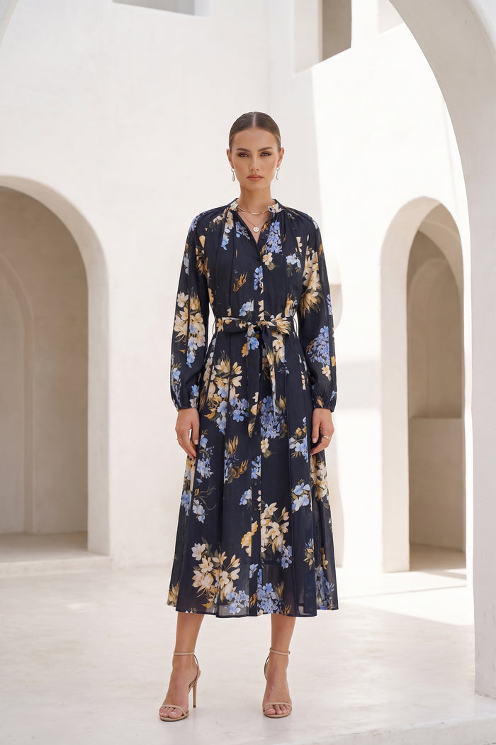 INES TENCEL LONG DRESS