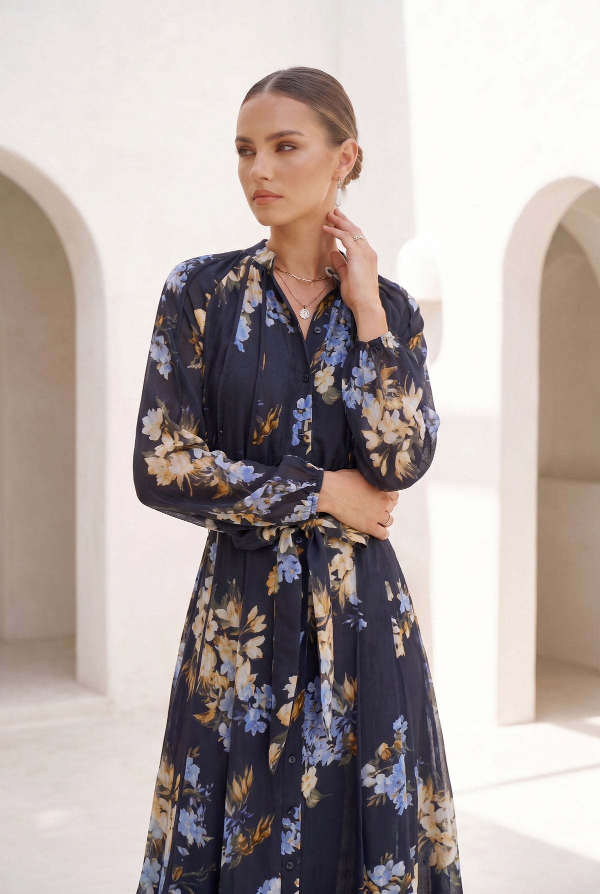 INES TENCEL LONG DRESS