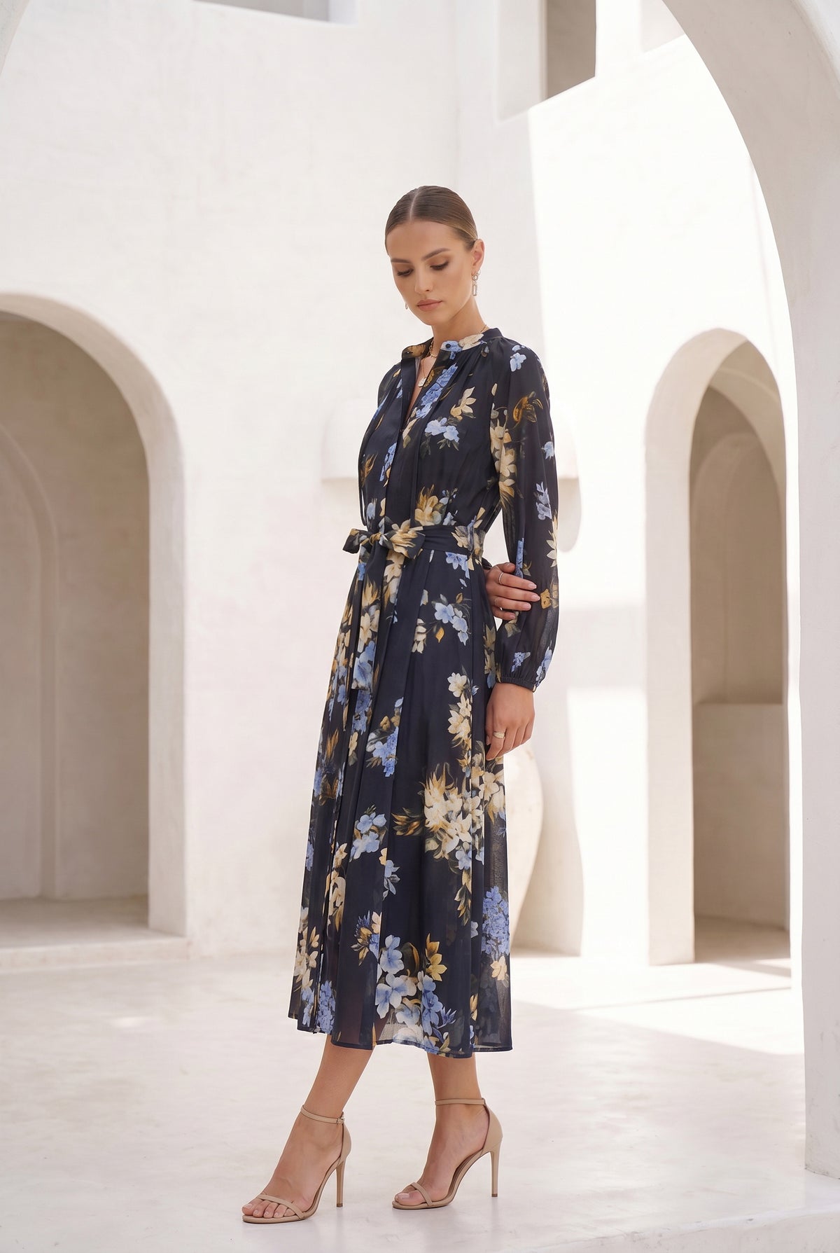 INES TENCEL LONG DRESS