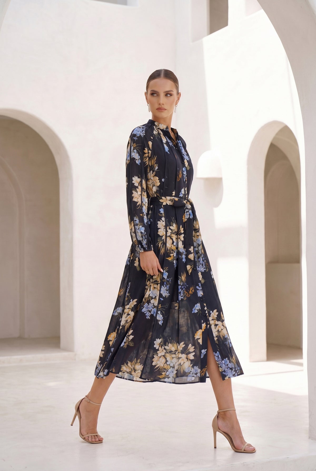 INES TENCEL LONG DRESS