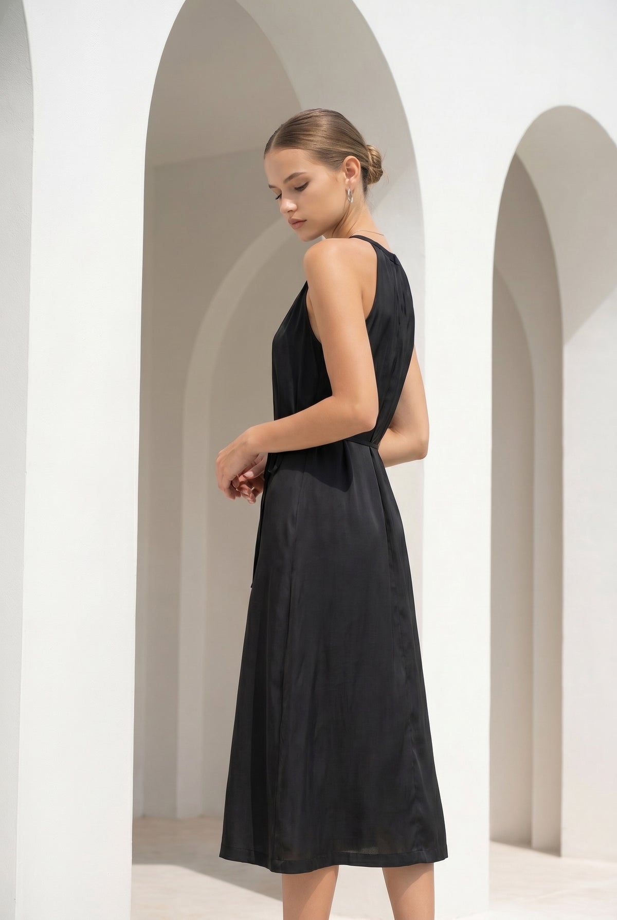 CLAUDETTE CUPRO LONG DRESS
