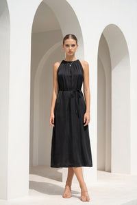 CLAUDETTE CUPRO LONG DRESS