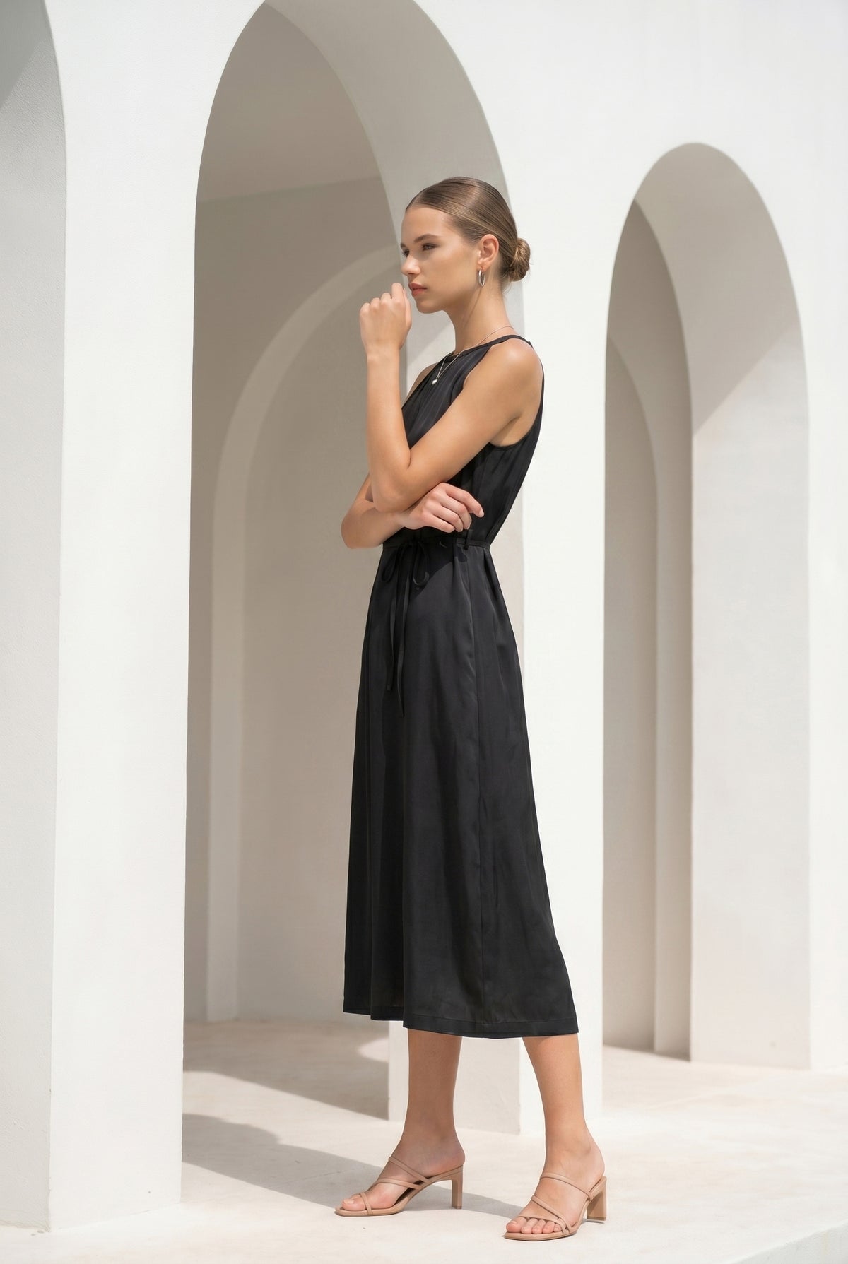 CLAUDETTE CUPRO LONG DRESS