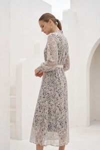 IRINA BELTED LONG DRESS