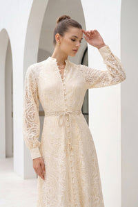 IRINA BELTED LONG DRESS