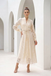 IRINA BELTED LONG DRESS