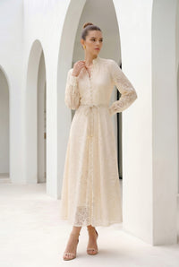 IRINA BELTED LONG DRESS