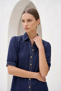CELINE SHORT SLEEVES BLOUSE
