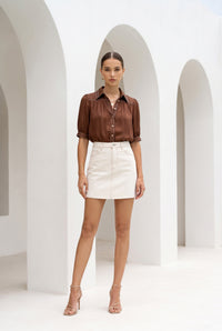 CELINE SHORT SLEEVES BLOUSE